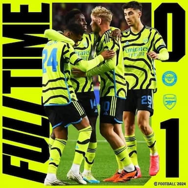 联赛杯-阿森纳1-0布伦特福德 尼尔森破门枪手开季8场不败